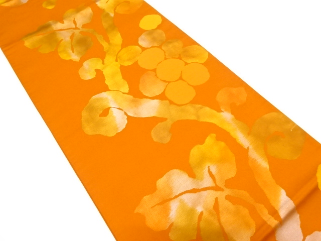 葡萄唐草模様織り出し　袋帯